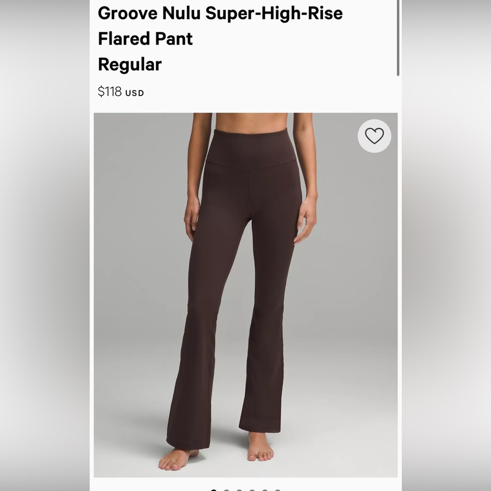Lululemon Women's Brown Groove Nulu Super-High-Rise Flared leggings